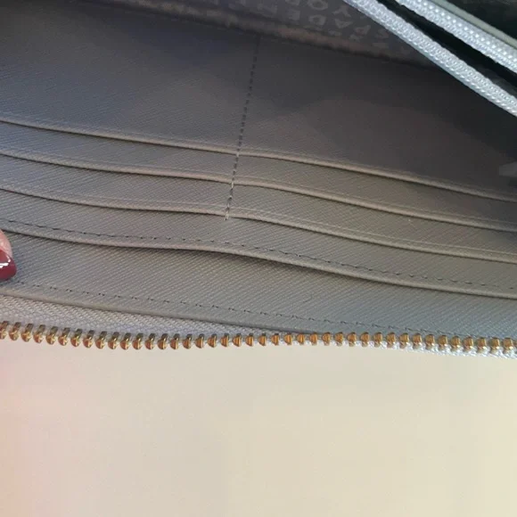 Kate Spade Light Blue Zip-Around Wallet - Picture 10 of 11